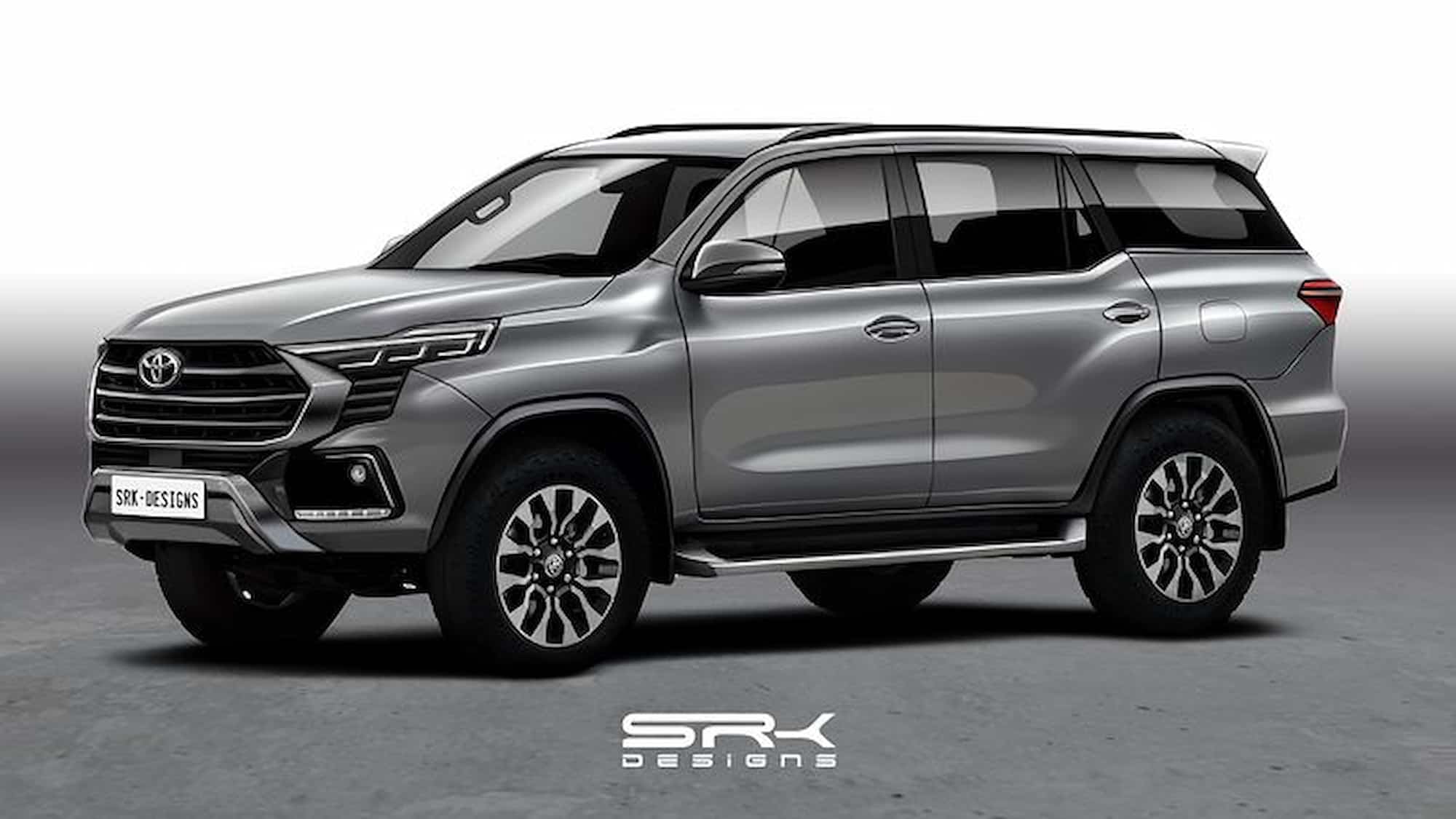 Toyota Fortuner 2024 показана на неофициальных рендерах
