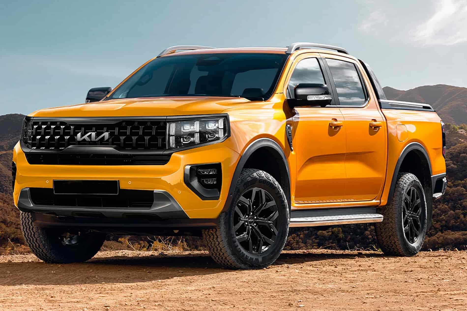 Kia Tasman 2024 показан на неофициальных рендерах