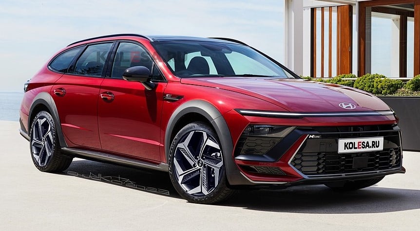 Hyundai Sonata 2024 показана на рендерах в новой версии