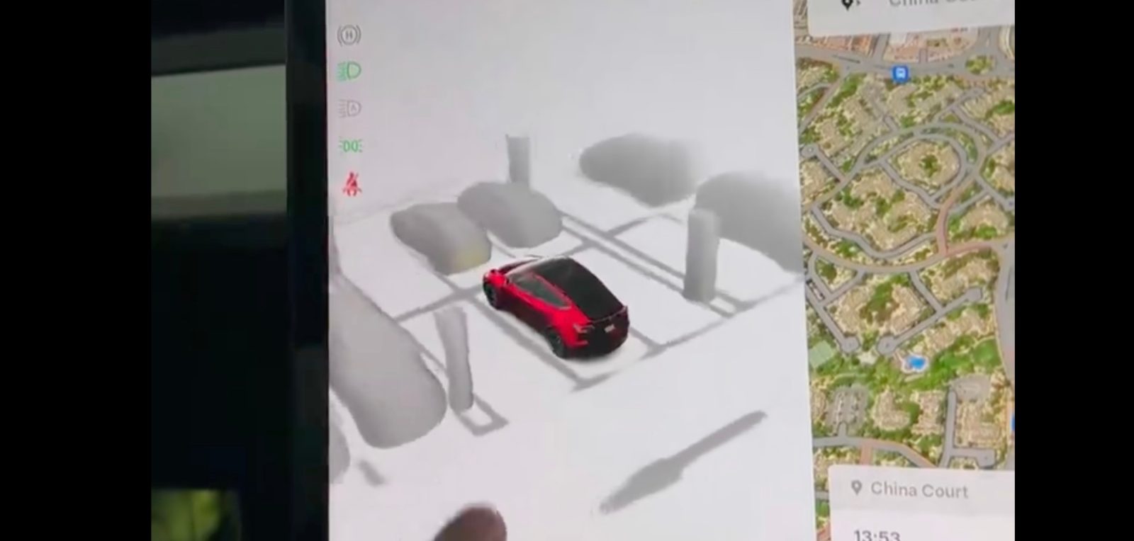 Tesla представила новую систему помощи при парковке с 3D-реконструкцией с высоты птичьего полета
