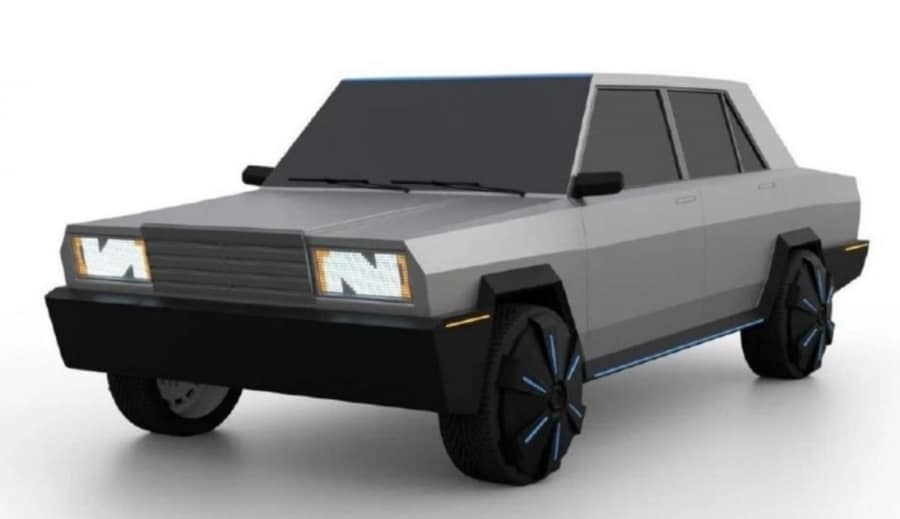 «Кибер-семерка» и «Кибер-девять»: ВАЗ-2107 и ВАЗ-2109 в стиле Tesla Cybertruck запатентовали в России