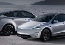 Tesla Model Y рендер обновления