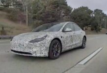 Прототип Tesla Model 3 в камуфляже