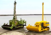 Komatsu представит электрические плавающие бульдозеры